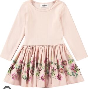 Molo Beige Floral Kids Dress